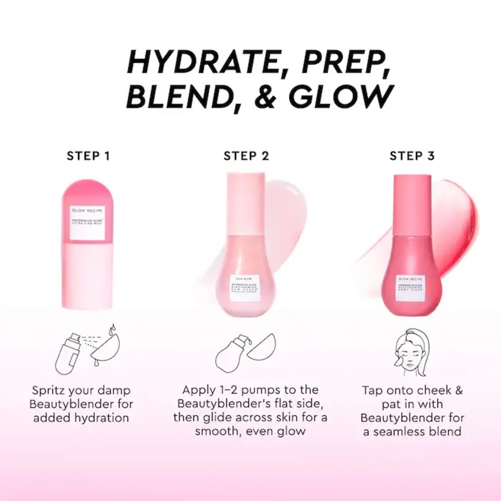 Never opened-Glow Recipe X Beautyblender Watermelon Glow Bestsellers - Picture 3 of 7